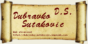 Dubravko Šutaković vizit kartica